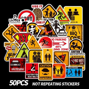 Warning Sign Stickers