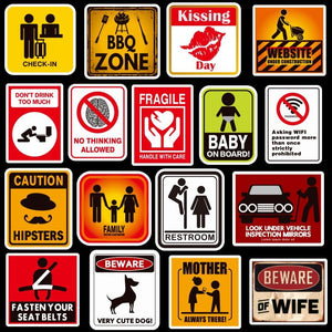 Warning Sign Stickers