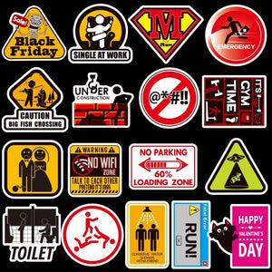 Warning Sign Stickers