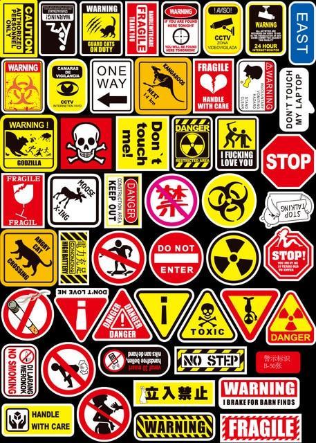 Warning Sign Stickers