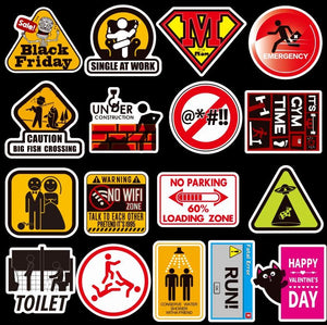 Warning Sign Stickers