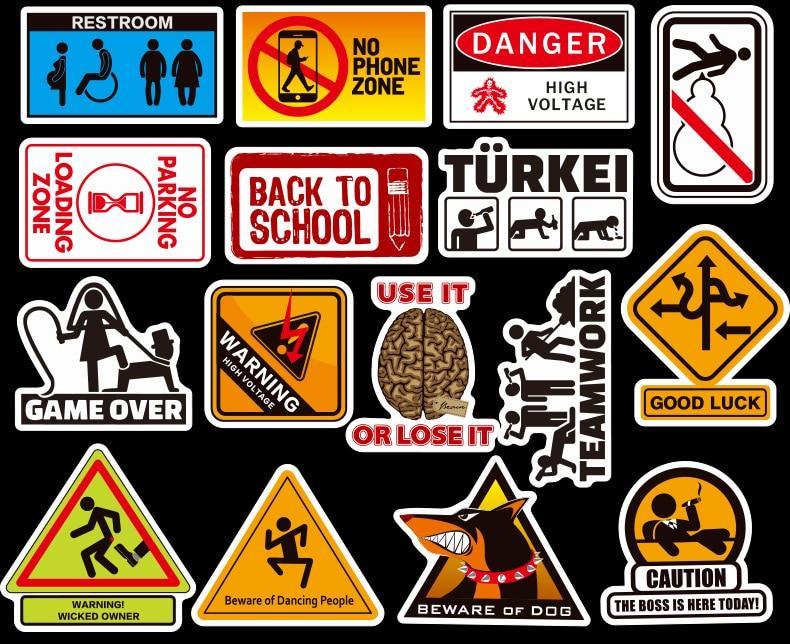 Warning Sign Stickers