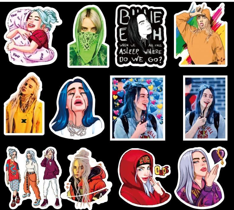 4 Styles NEW Billie Eilish Stickers