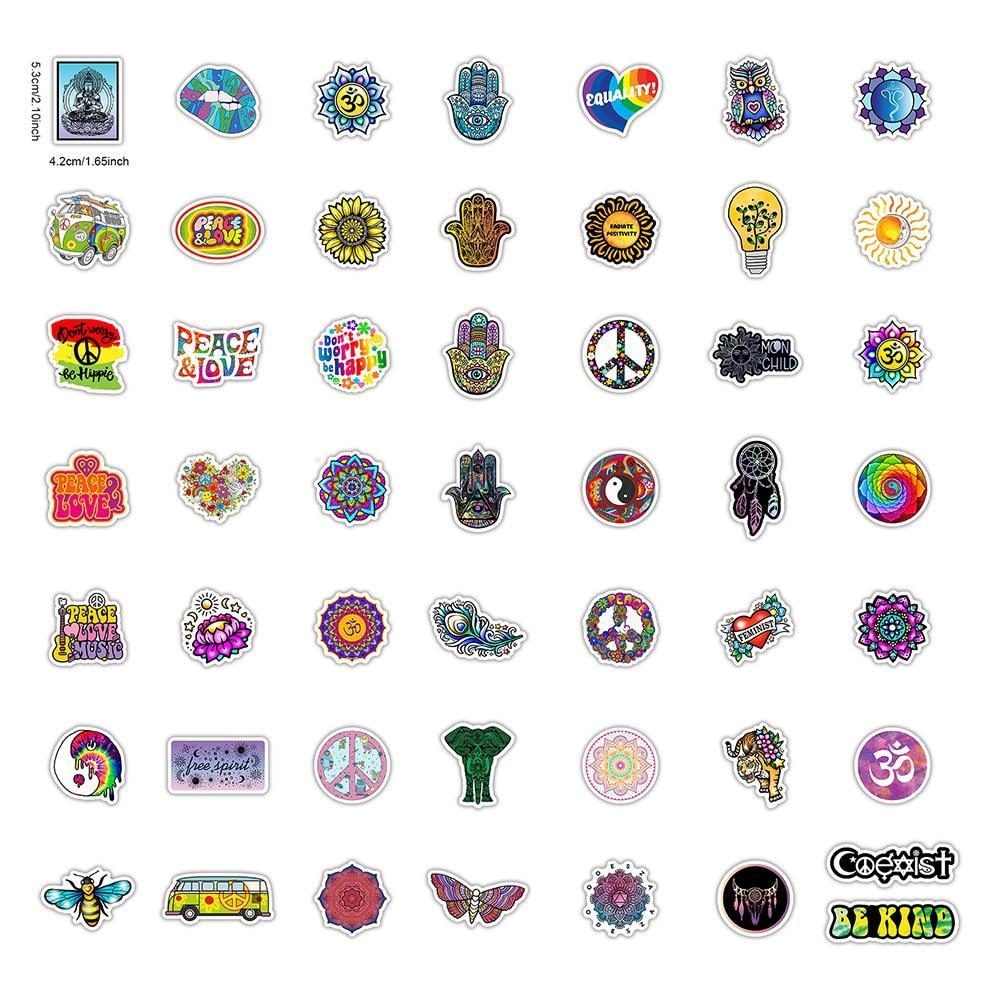 Hippie Peace Stickers