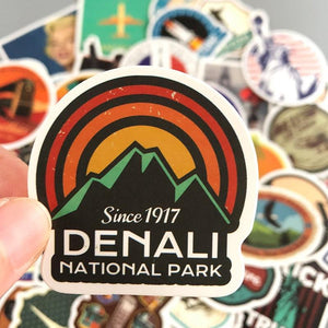 Retro Travel Signs Stickers