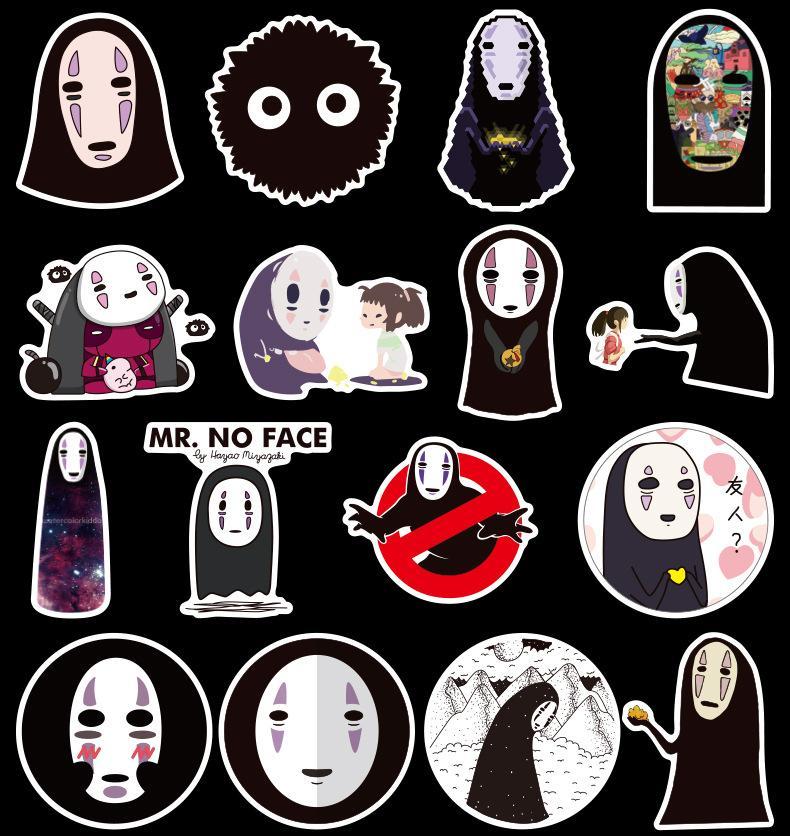 No Face Anime Stickers