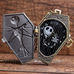 Jack Skellington Coffin Pocket Watch