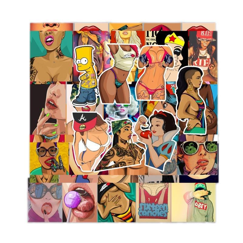 Tease Vulgar Sexy Waterproof Stickers