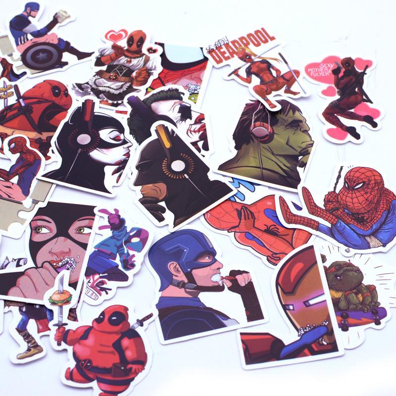 Funny Cartoon Avengers Superhero Stickers