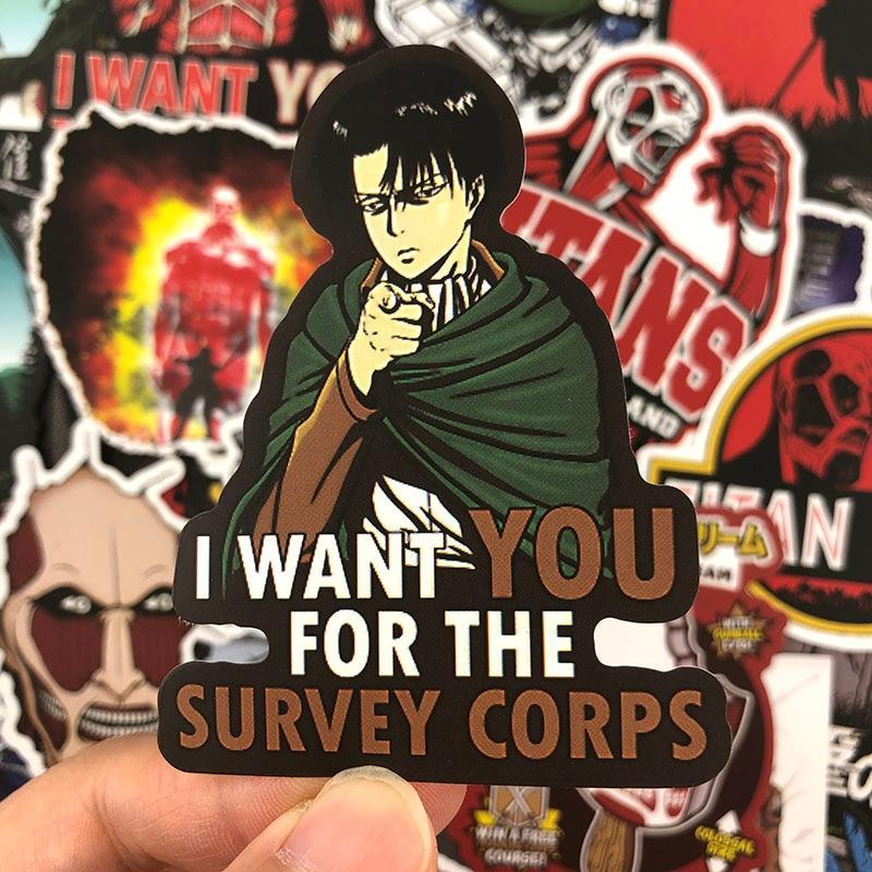 Attack On Titan Mikasa Levi Eren Stickers