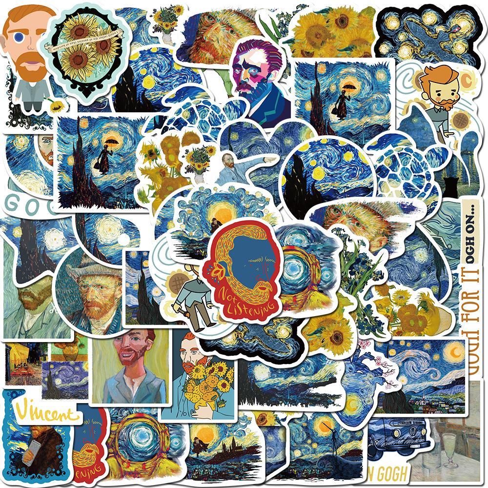 Van Gogh Sun Flower Stickers