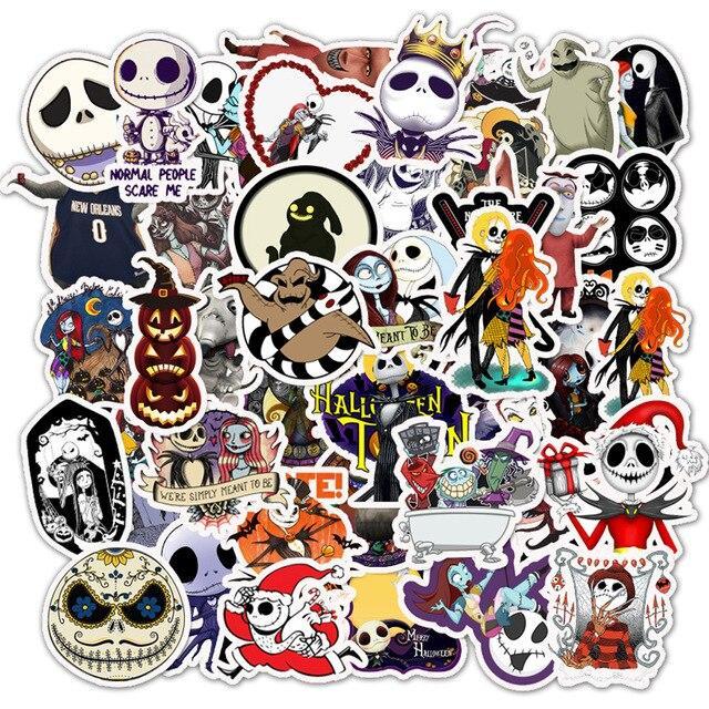 Jack Skellington Halloween Horror Skull Combo Stickers