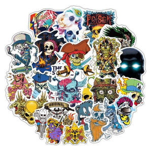 Jack Skellington Halloween Horror Skull Combo Stickers