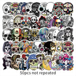 Skull Love Halloween Stickers