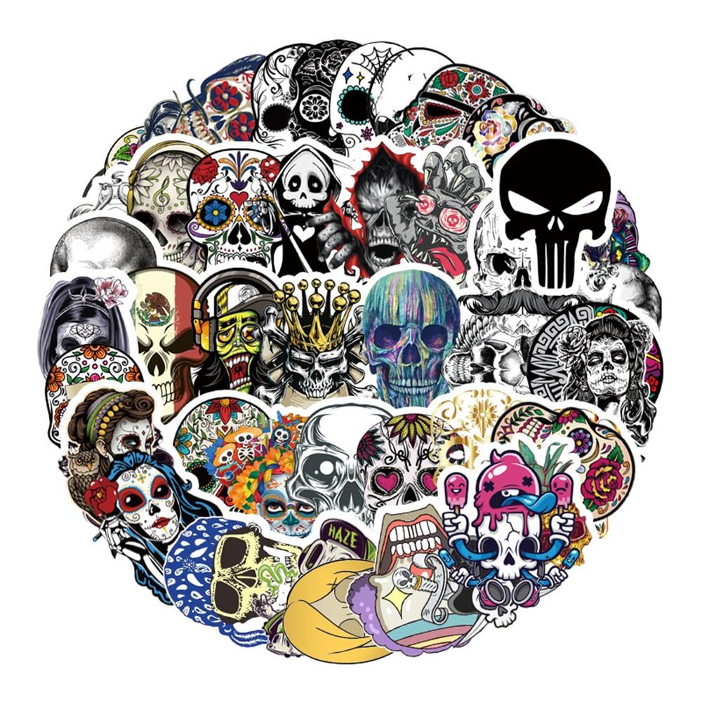 Phantom Horror Skull Halloween Stickers