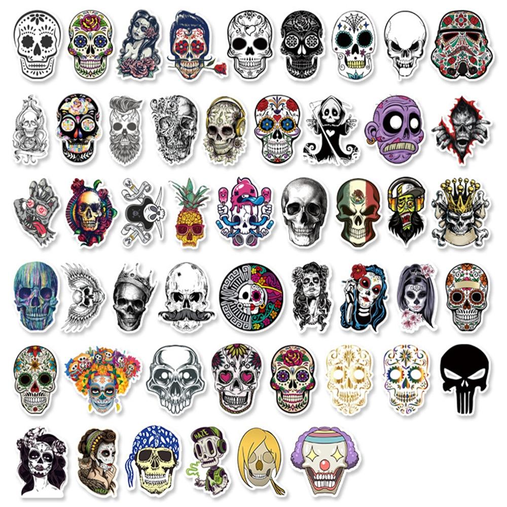 Phantom Horror Skull Halloween Stickers