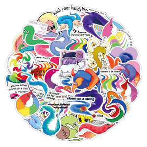 Magic Twisty Worm Stickers