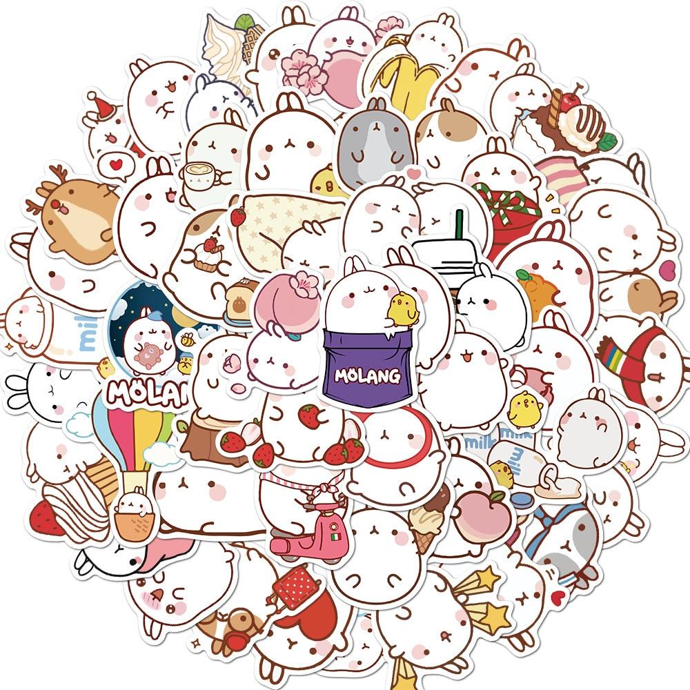 Molang Chubby Rabbit Kawaii Stickers