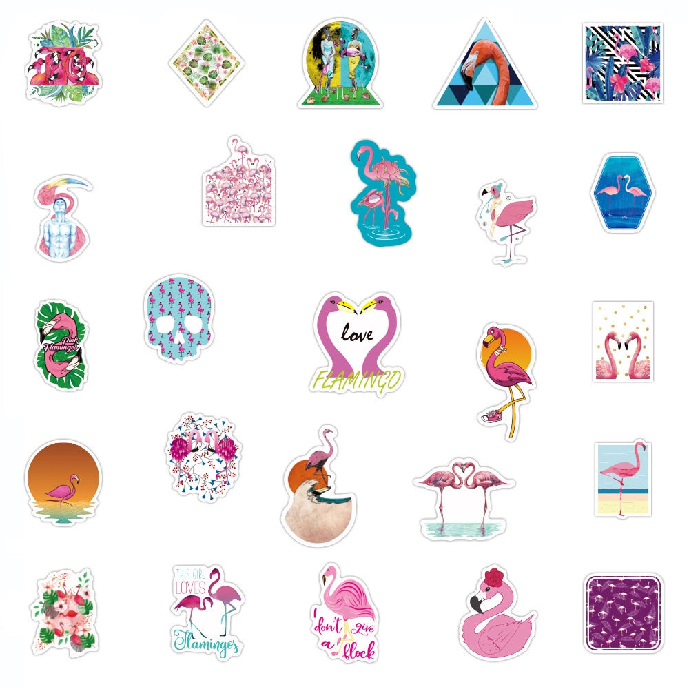 Flamingo Love Stickers