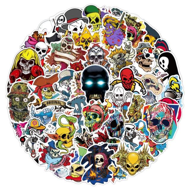 Skull Halloween Graffiti Stickers