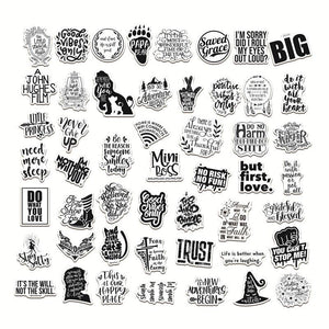 Inspirational English Letters Stickers