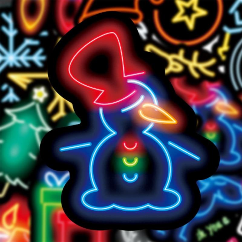 Neon Christmas Stickers