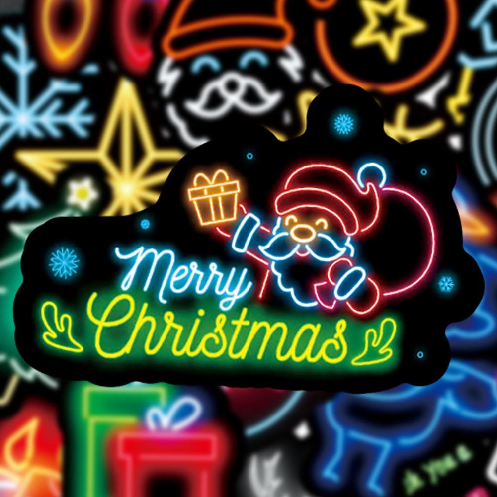 Neon Christmas Stickers