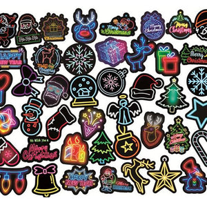 Neon Christmas Stickers