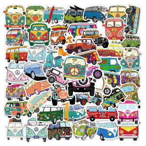 Hippie Van Stickers