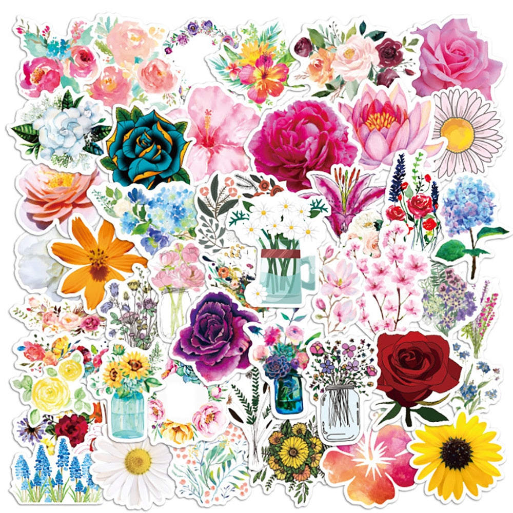 Pretty Flowers Stickers