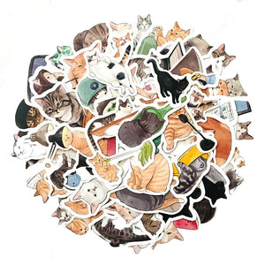 Cats Animal Vintage Stickers