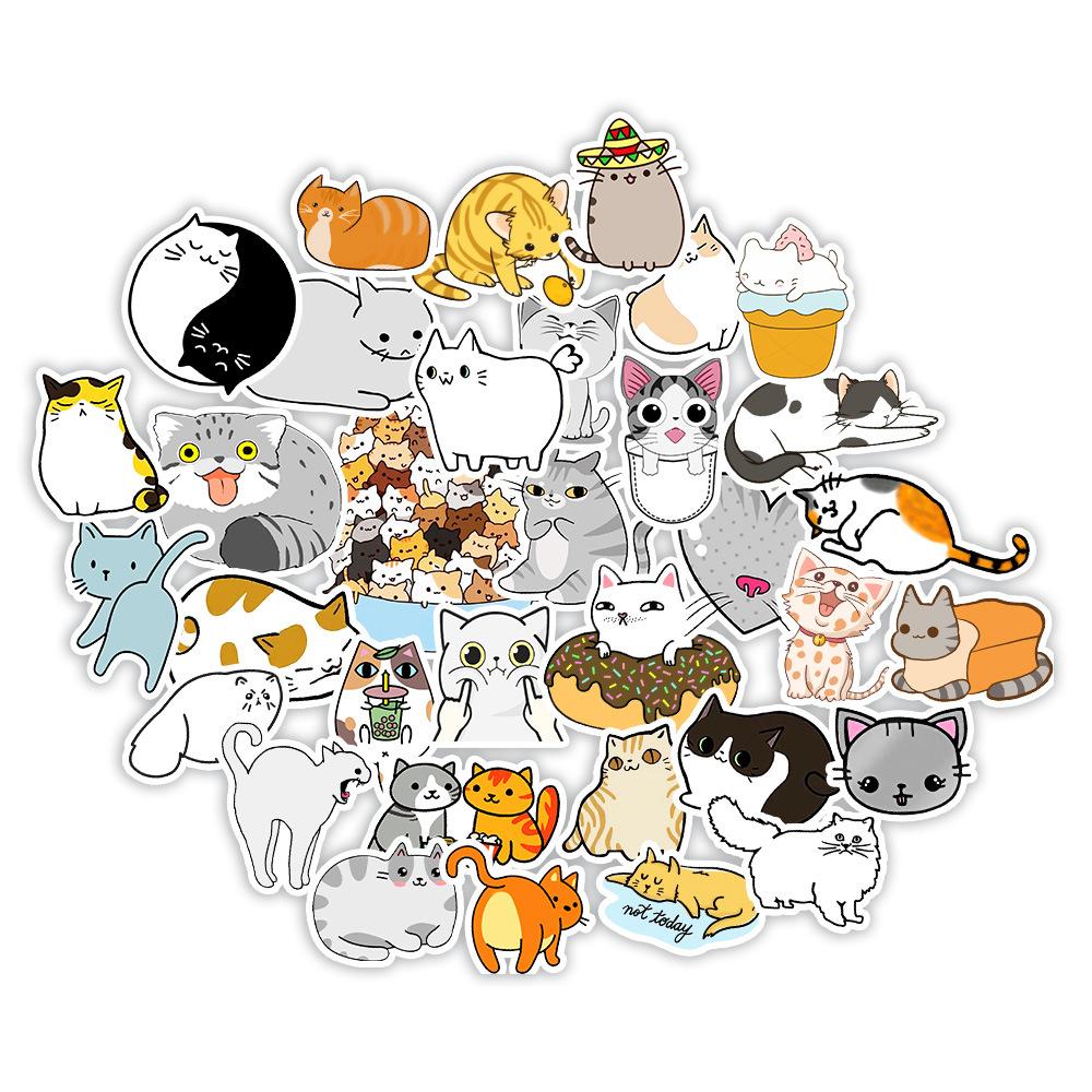 Cats Animal Vintage Stickers