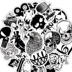 Black and White Rock Graffiti Stickers