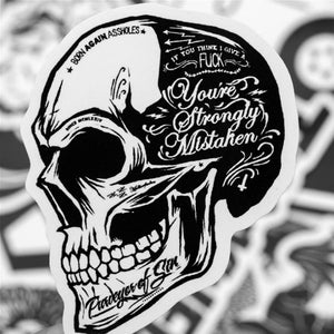 Black and White Rock Graffiti Stickers