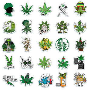 Hemp Leaf Stickers