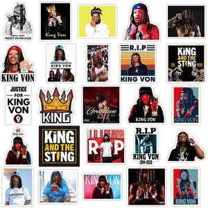 Rapper KING VON Stickers