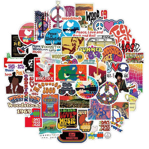 Woodstock Rock Festival Stickers