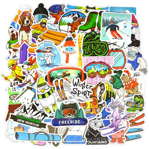 Skiing Outdoor Winter Stickers