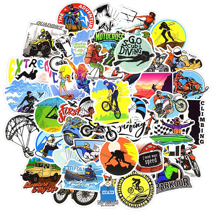 Extreme Sport Adventure Boys Stickers