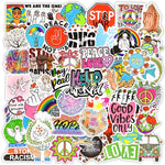 Love Peace Hippie Stickers