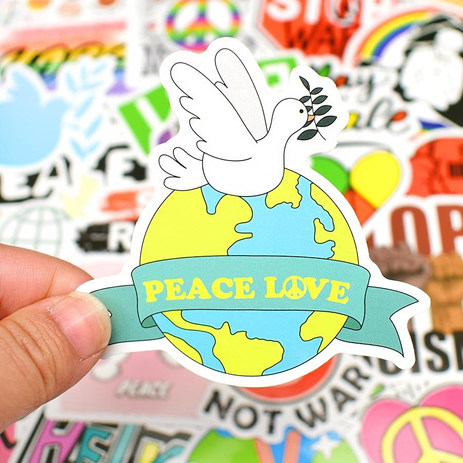 Love Peace Hippie Stickers