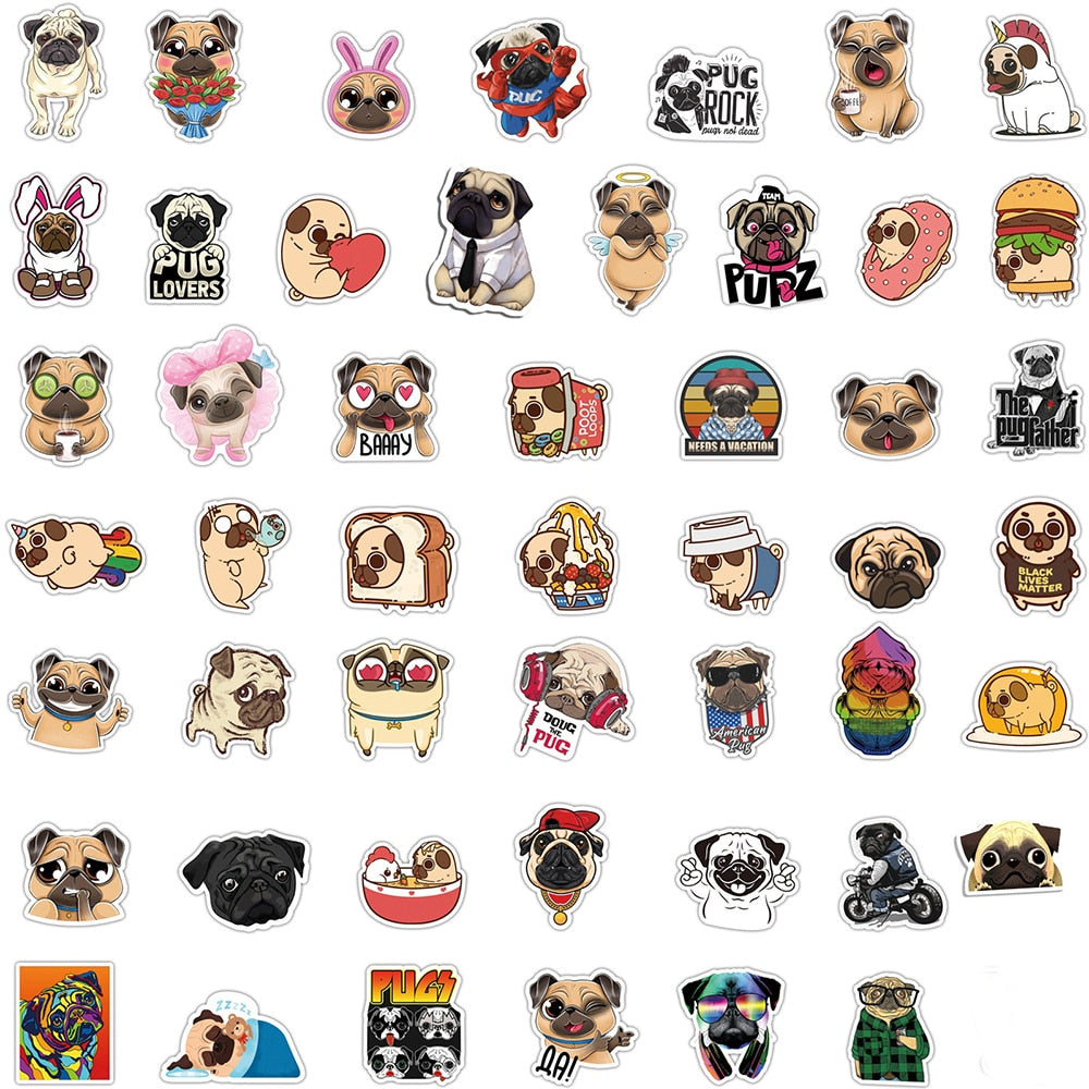 Pug Dog Stickers