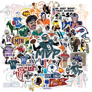 American Football Rugby Team Stickers