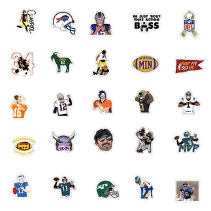 American Football Rugby Team Stickers