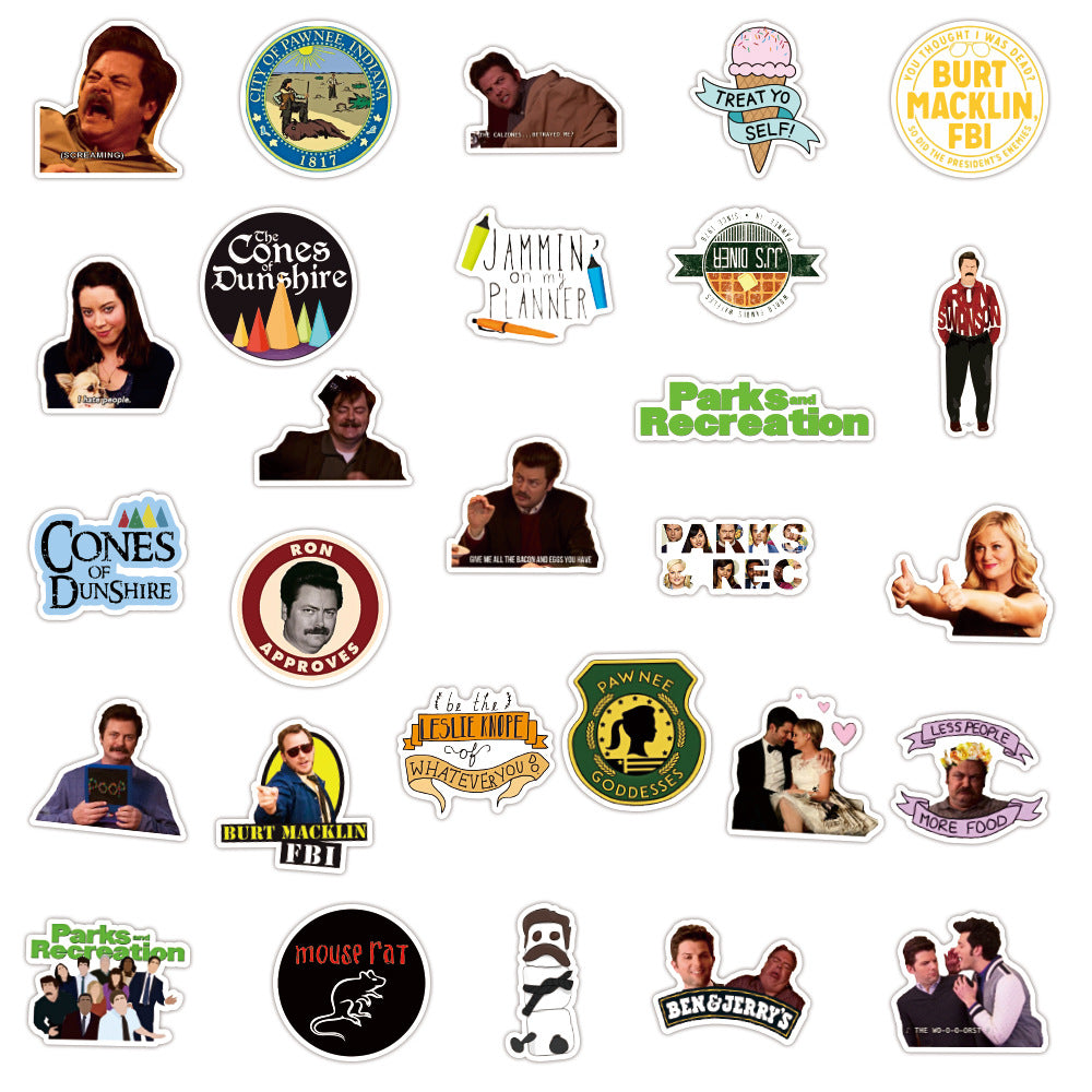 Parks and Recreation TV Show Stickers