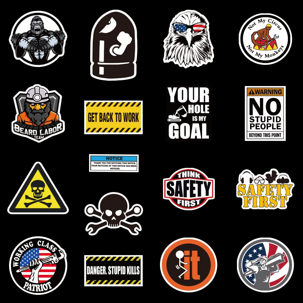 Warning American TV Series Stickers