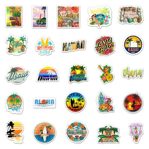 Outdoor Hawaii Aloha Surfing Stickers