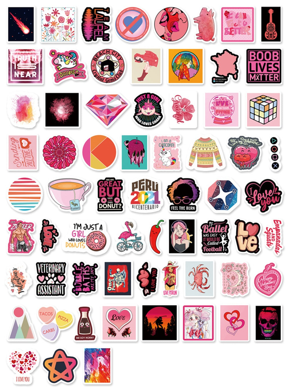 Aesthetic Pink Stickers