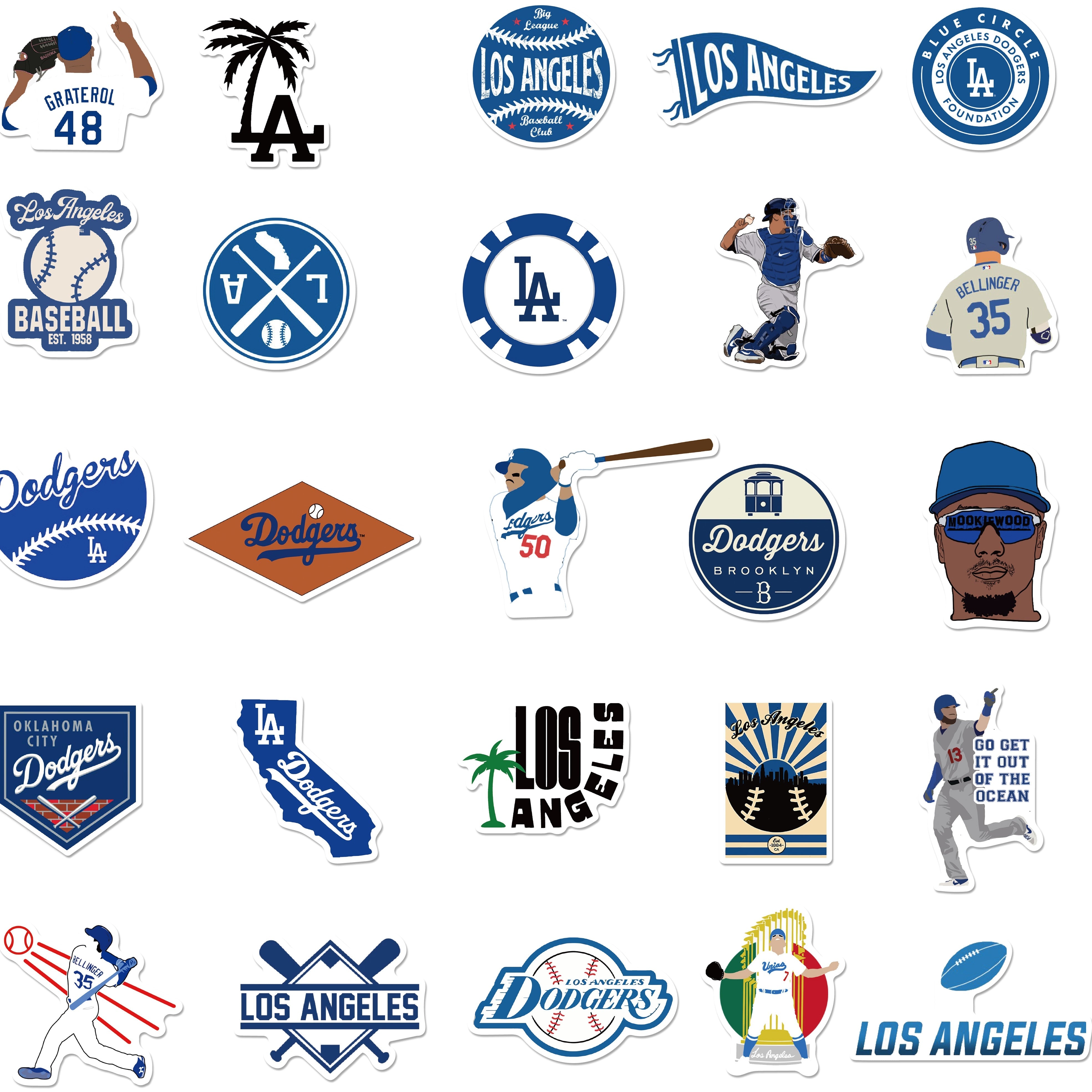 Los Angeles LA Dodgers Stickers