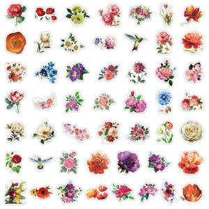 Flower Parrot Bird Stickers